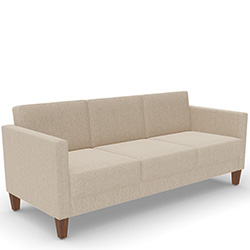 Lounge 3-Sitzer Sofa "LS-SE01-3P-H" mit Holzfuss