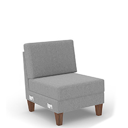 Sitzmodul 1-Sitzer LS-DA24-1P mit Stollenfüssen