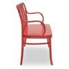 bugholz zweisitzer s 6653 l holzsitz deckend lackiert rot seitlich