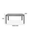 ST-1405 7 eiche holztisch fameg lennox st 1405 abmessungen