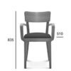 HS-B-9449 9 gastrostuhl mit armlehnen hs b 9449 abmessungen