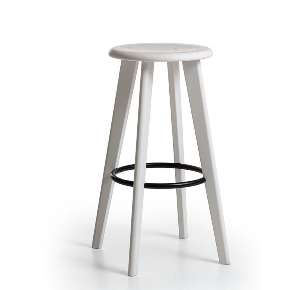 Robuster Holzhocker "Sally" mit 76 cm Höhe für Hotel und Gastronomie 4 Robuster Holzhocker "Sally" mit 76 cm Höhe für Hotel und Gastronomie – Bild 5