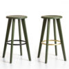 Robuster Holzhocker "Sally" mit 76 cm Höhe für Hotel und Gastronomie 8 holzbarhocker barhocker sally 76cm verde