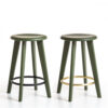 Robuster Holzhocker "Sally" mit 61 cm Höhe für Hotel und Gastronomie 9 holzhocker sally 61cm hotel gastronomie tresenhoehe verde