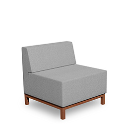 Loungemodul "LS-CKHR20-1S" Sitzelement mit umlaufendem Holzrahmen