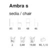 polsterstuhl ambra s abmessungen