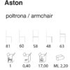 polsterstuhl armlehnen abmessungen aston