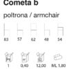 polsterstuhl cometa b abmessungen