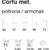polsterstuhl mit metallgestell corfu abmessungen