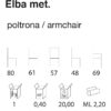polsterstuhl mit metallgestell elba abmessungen
